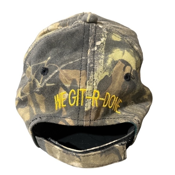 Mossy Oak Farmer Camo Ball Cap Trucker Hat Embroidered John Deere Tractor - Picture 2 of 5